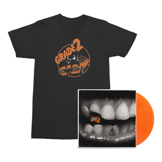 Talk About It LP (Translucent Orange) + Car T-Shirt (Black) Bundle